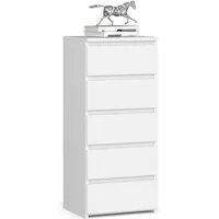 Raumhirsch Furniture Kommode mit 5 Schubladen 40 cm breit Holz Schrank, (viele Farbvarianten - Maße: 40 x 92 x 35 cm) - Hochwertig & stabil