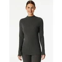 Schiesser Rollkragenshirt Premium Warming kleiner Stehkragen, langärmelig, Wollanteil, wärmend