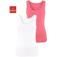 Vivance Tanktop (2er-Pack) aus elastischer Baumwoll-Qualität, sommerlich leicht