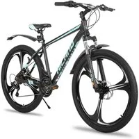 HILAND Mountainbike 26 Zoll Mountainbike MTB für Jugendliche Fahrrad Herren Damen Jungen, mit Aluminiumrahmen Scheibenbremse Federgabel 3 Speichenräder