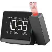 ibettertec Projektionswecker Digital Wecker, Elektronische Uhr, Nachtlicht,Digitaluhr,Wetterstation Temperaturanzeige,Datum und Wochentag,Bluetooth-Verbindung