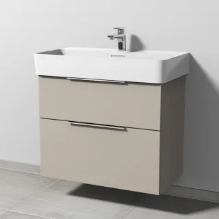 Sanipa 3way Waschtischunterbau zu Laufen VAL Waschtisch mit 2 Auszügen, Kaschmir-Matt UP8231U