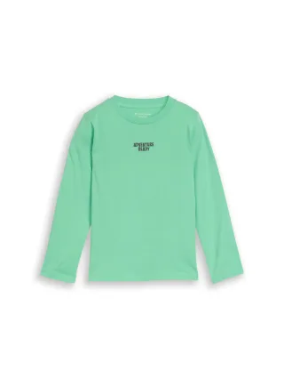 tom tailor kids - Langarmshirt mit Rückenprint leafy green - Gr. - 134