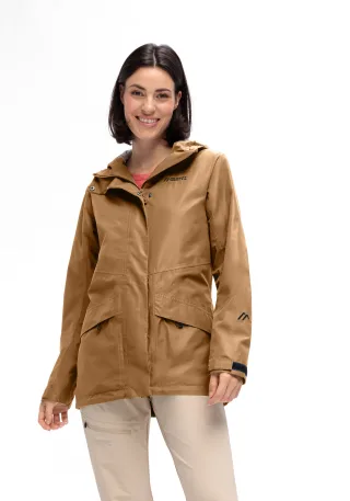 Maier Sports Allwetterjacke "Da-Jacke mTEX Brocken Long W" mit Kapuze für Sport, Outdoor und Freizeit, wasserdicht, winddicht