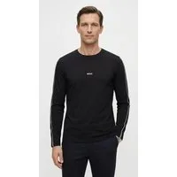 BOSS Longsleeve Unique bequemes Langarmshirt mit Kontrastnaht am Ärmel