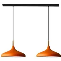 Bamyum Pendelleuchte Champion Doppelter Kronleuchter Holz Metall Modern Pendelleuchte, ohne Leuchtmittel