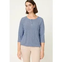 Olsen Tunikashirt Shirt mit Allover-Dessin und Tunikaausschnitt