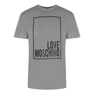 Moschino Box Logo Graues T-shirt