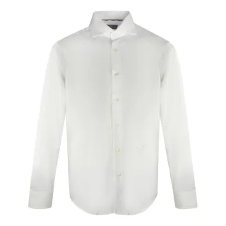 Aquascutum – Schlichtes, langärmliges weißes Hemd