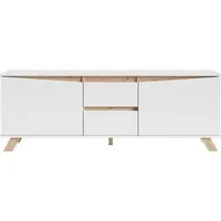 Home affaire Lowboard Valentin, 160cm TV Board mit 2 Türen und 2 Schubkästen in modernem Skandi Design
