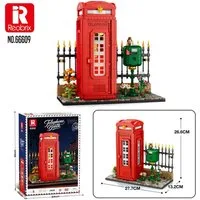 Reobrix Telefonzelle Klemmbaustein Set 1707 Teile Spielbausteine