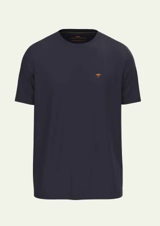 FYNCH-HATTON - T-Shirt, slub navy - Gr. - XXL