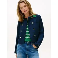 Tommy Hilfiger Kurzblazer PREPPY TEXTURE LADY JACKET