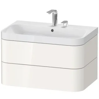 Duravit Happy D.2 Plus c-shaped Set wandhängend Weiß Hochglanz 775x490x480 mm - HP4347E2222 HP4347E2222