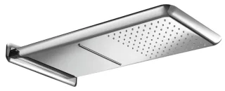 Herzbach Herzbach Living Spa Regenbrause Wand Regen/Schwall 270mm x 593mm poliert, 11.663000.1.01 11.663000.1.01