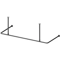 Aquabad® Duschvorhangstange Hastaflex Frame Duschvorhangstange, 2-läufig, kürzbar, Aluminium, 165cm x 70cm