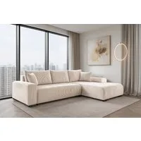 storez24 Ecksofa Soffe, mit Bettkasten und Schlaffunktion, Cordstoff, L-Form, bequem
