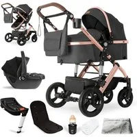 bergsteiger Kombi-Kinderwagen Nizza 3 in 1 Kinderwagen, Auto-Babyschale & Isofix Station optional