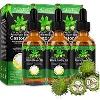 ALIVER Haaröl Rizinus Haaröl Haut Wimpern 60ml Bio Vegan Aliver, 3-tlg., Vegan und Bio