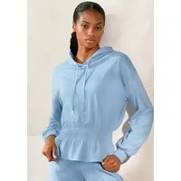 LASCANA Hoodie mit elastischer Raffung in der Taille, Loungewear