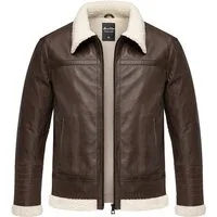 Amaci&Sons Lederjacke OATMAN Lederjacke Herren gefüllte Fell Lederjacke