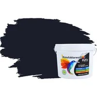 RyFo Colors Wand- und Deckenfarbe Manufakturweiß Blautöne,1 L ca. 8 m², Deckkraft-/Nassabriebklasse 1, matt, atmungsaktiv, für Innenräume