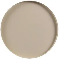 Dekotablett TABLON, Ø 30 cm, Sandfarben matt, Eisen, (1 St)