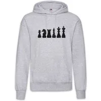 Urban Backwoods Hoodie Chess II Herren Hoodie Schachmatt Schach Checkmated Queen Spiel (1-tlg) Springer Schachbrett Schachfeld