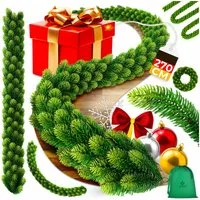 Kunstgirlande Weihnachtsgirlande 2,7m naturgetreue Girlande Weihnachtsdeko, KESSER, Tannengirlande für Treppen, Tür, Balkon inklusive Aufbewahrungstasche