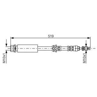 Bosch Bremsschlauch vorne Ford Fiesta Mazda 2