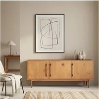 IDIMEX Sideboard TECCA, Wohnzimmer Kommode mit 3 Türen aus Massivholz eiche farben
