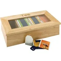 APS Teebox, Holzwerkstoff, (1-tlg), mit Sichtfenster, für 120 Teebeutel