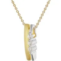 trendor Kette mit Anhänger Damen-925 Silber Bicolor mit Zirkonia