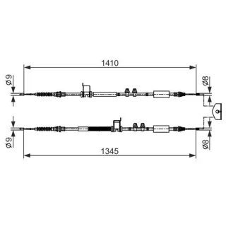Bosch Handbremsseil mitte Ford Ecosport