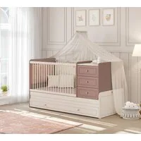 Möbel-Zeit Babybett ELEGANCE mitwachsend, 80x130 - 80x180 cm