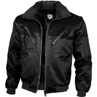 Qualitex Workwear Pilotenjacke Arbeitsjacke Herren 4-in-1 Pilotenjacke mit abtrennbaren Ärmeln (1-St) Robuste Winter- & Übergangsjacke mit 7 praktischen Taschen
