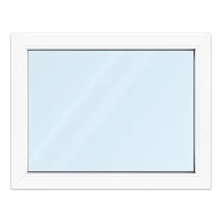 Fenster 90x70 cm, Kunststoff Profil aluplast IDEAL® 4000, Weiß, 900x700 mm, einteilig festverglast, 2-fach Verglasung, individuell konfigurieren