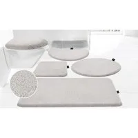 Bruno Banani Badematte Lana Standard, Badvorleger, Badezimmer Teppich, Höhe 25 mm, rutschhemmend beschichtet, schnell trocknend, strapazierfähig, fußbodenheizungsgeeignet, Polyacryl, rechteckig, 3-tlg. Stand-WC Set, Badteppich, Badematten, unifarben,