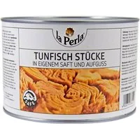 La Perla Fischkonserve, La Perla Thunfischstücke in eigenem Saft und Aufguss Dose 1705g