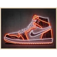 JUSTGOODMOOD Poster Premium ® Nike Sneaker Poster · Neon Effekt · ohne Rahmen