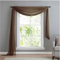 Gardinenbox Freihanddeko (1 St), ohne, transparent, Voile, Uni Volant Transparent Polyester 600cm 140cm