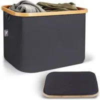HENNEZ Aufbewahrungskorb 40L kompatibel Ikea Kallax Korb Grau, Stoffboxen Kisten Körbe zur Aufbewahrung