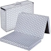 Reisebett-Matratzen Bambini klappbare Reisebettmatratze 120x60 cm Sterne grau faltbar, Bambini
