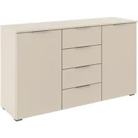 OTTO home Kombikommode Sideboard Schubladenkommode AGORDO mit Dekor- oder Hochglanzfront (in zwei Griff-Farben, Breite 120 cm), vier große Schubladen, mit insgesamt 4 Einlegeböden MADE IN GERMANY