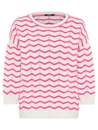 Olsen - Pullover Long Sleeves electric fuchsia - Gr. - 40