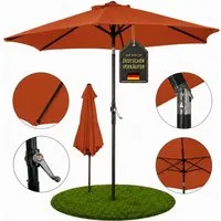 ONDIS24 Marktschirm Strandschirm 2,3 Meter Sonnenschutz mit Kurbel, Knick-Gelenk, 100% Polyester (160g/m)