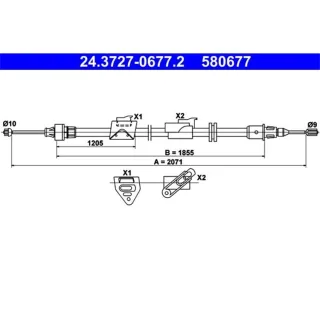 ATE Handbremsseil hinten rechts Ford Galaxy Mondeo IV