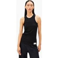 Armedangels Shirttop KANITAA Ripp-Top aus Bio-Baumwoll Mix (Fitted) Rundhalsausschnitt