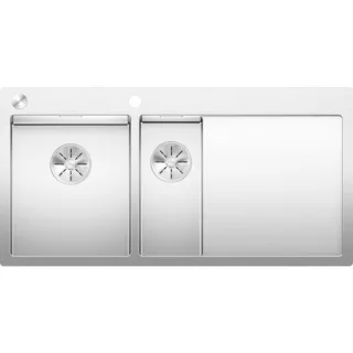Blanco Claron 6 s-if Spüle 521646 100x51cm, Edelstahl, links, PushControl Ablauffernbedienung