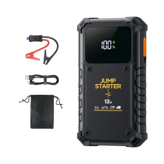 12V 2000A Car Jump Starter 14.8V Portable Power Bank Emergency Power Supply With Smart Battery Clip USB-A Output Type-C